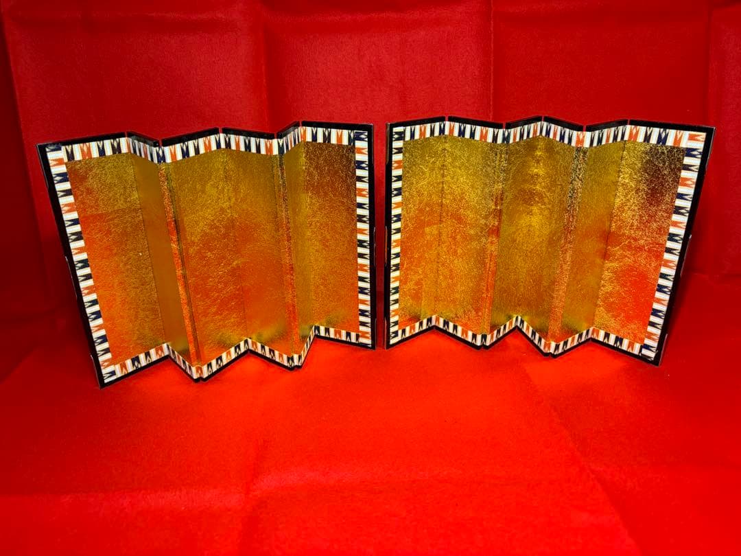 手毬 蹴鞠 毛鞠 10点 和装小物 レトロ工房 台座・金屏風・毛氈付 刺繍