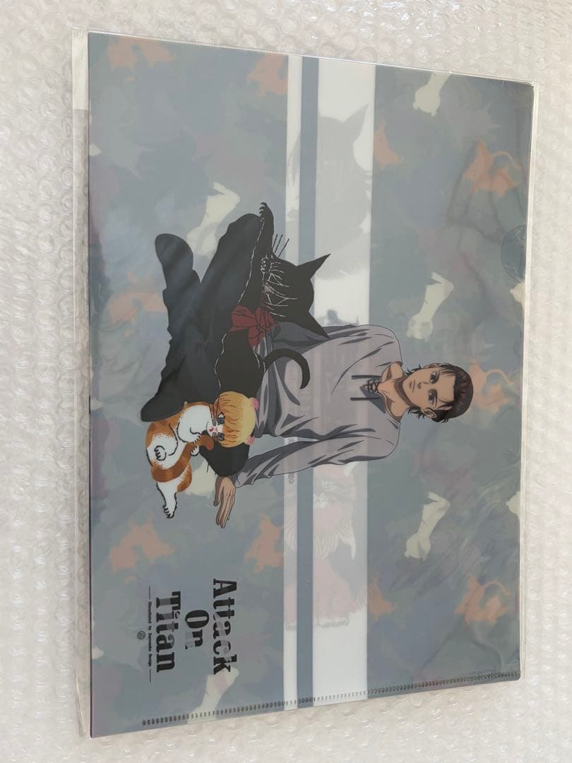 進撃の巨人　黒ねこ意匠　クリアファイルセット