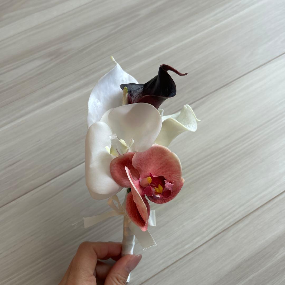 造花ブーケ、ブートニア