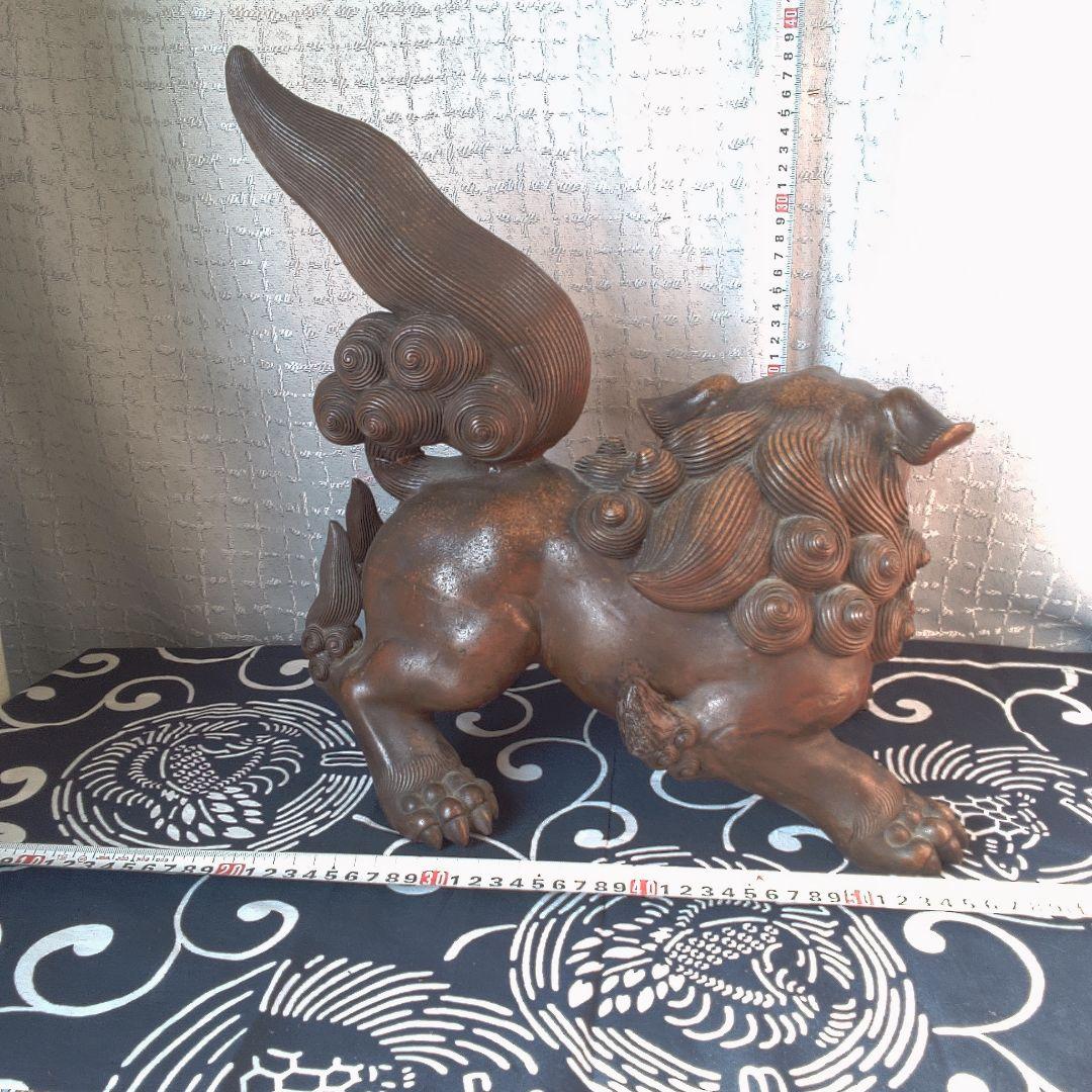 骨董 備前焼 獅子 梅景？ レトロアンティーク ヴィンテージ ジャンク