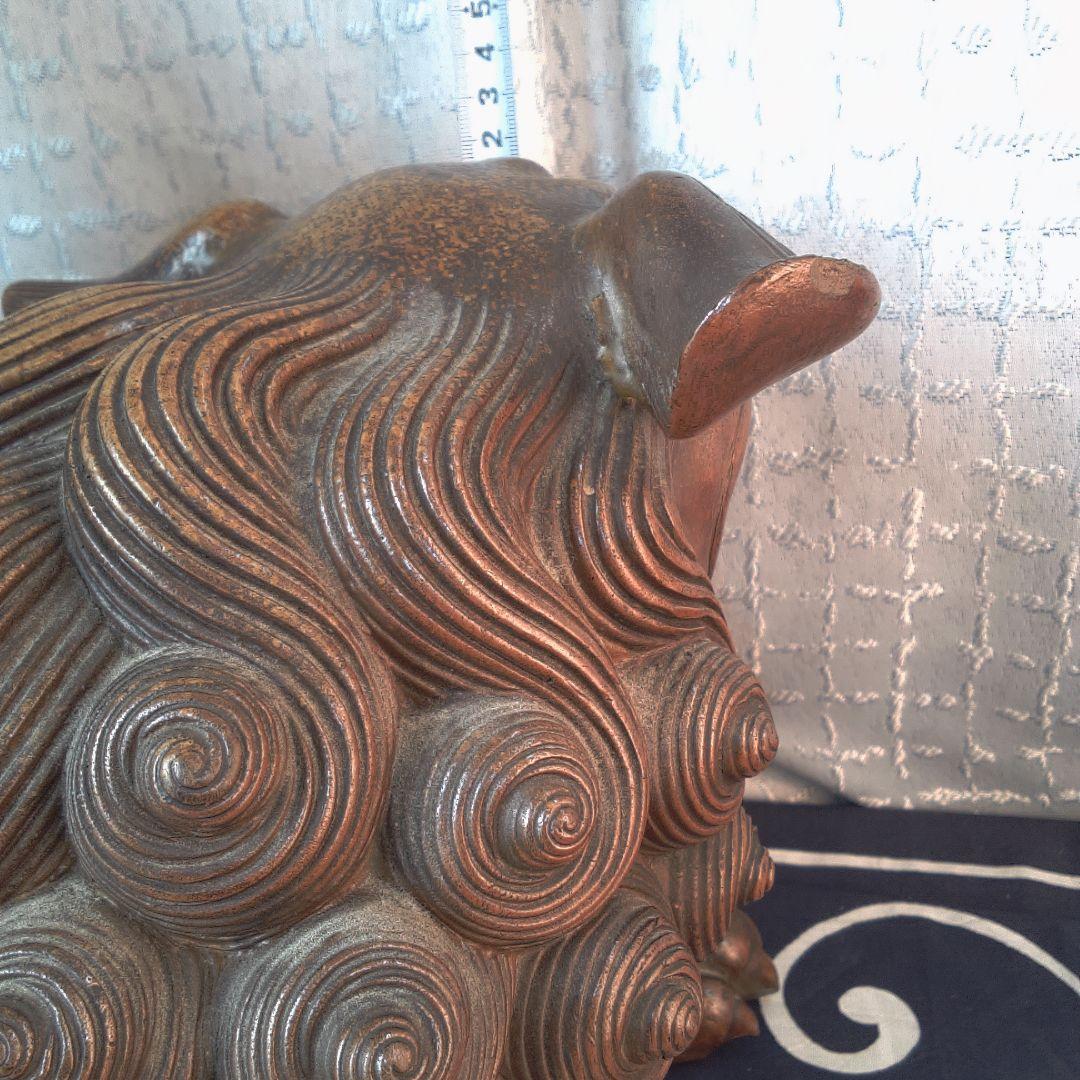 骨董 備前焼 獅子 梅景？ レトロアンティーク ヴィンテージ ジャンク