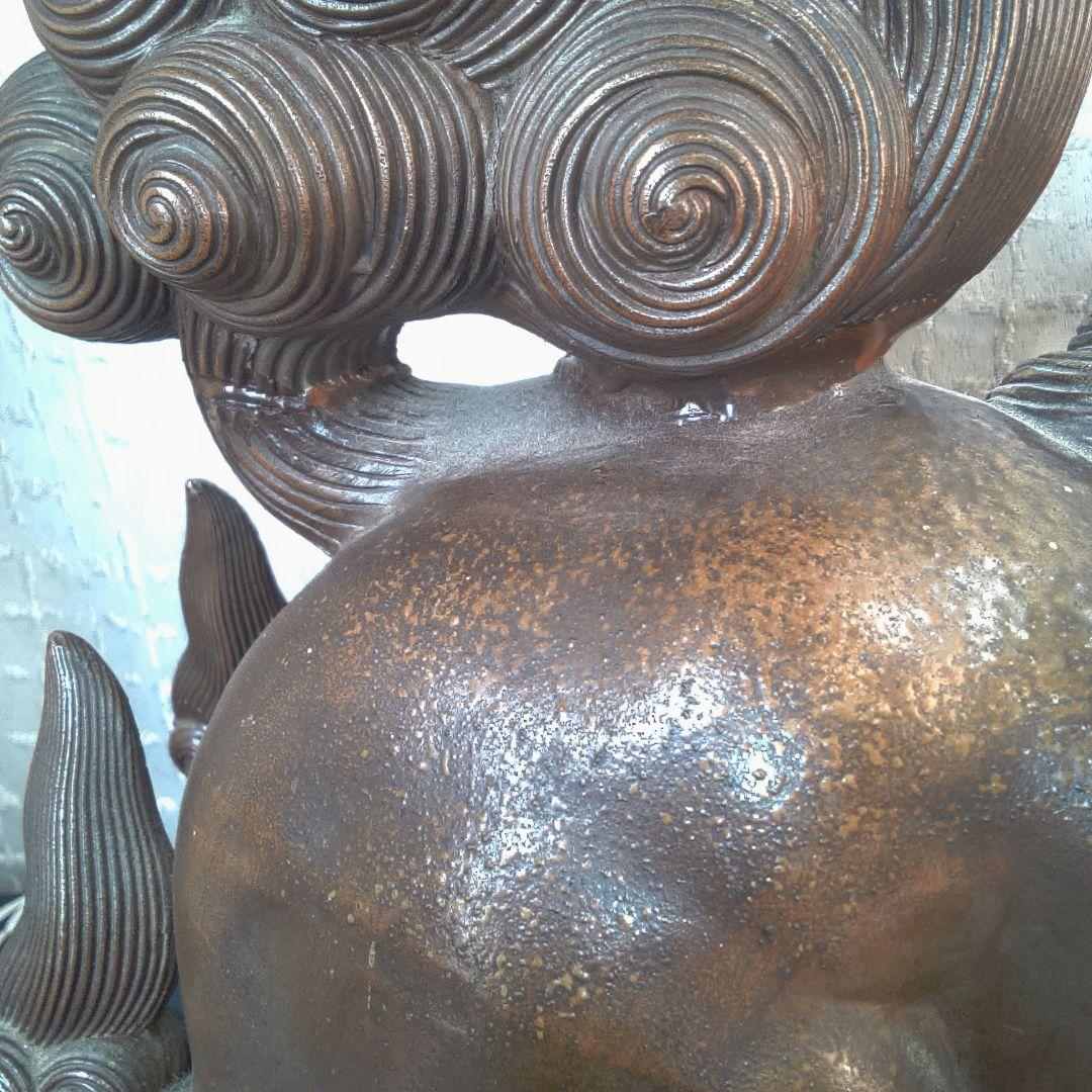 骨董 備前焼 獅子 梅景？ レトロアンティーク ヴィンテージ ジャンク