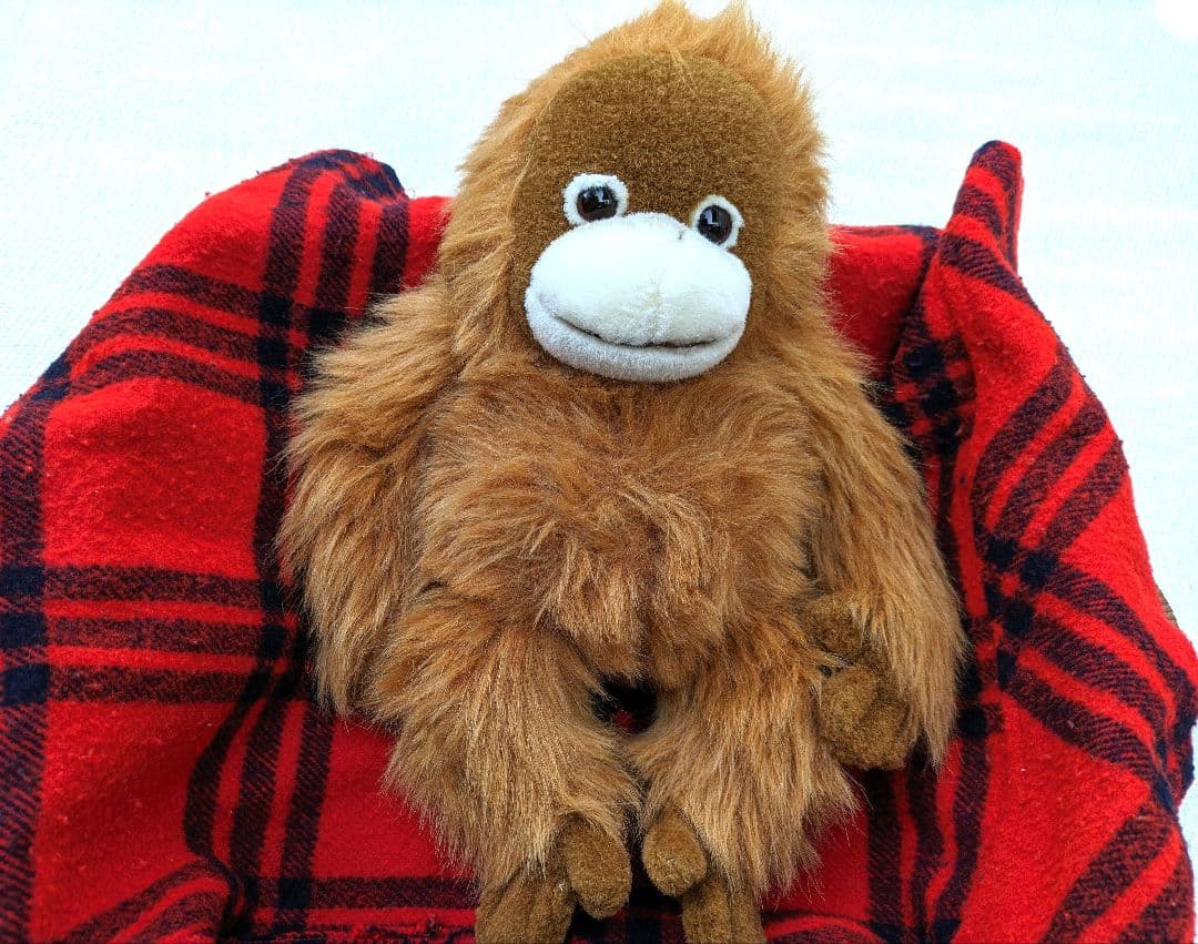 ♡超希少♡オラウータンぬいぐるみ　鳴くヌイグルミLサイズ♡日本製品ヴィンテージ★