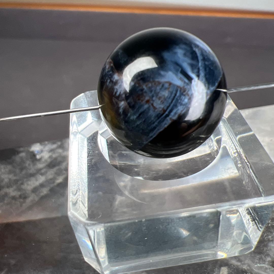 天然石　ピーターサイト　1粒　15.3ミリ　貫通穴あり