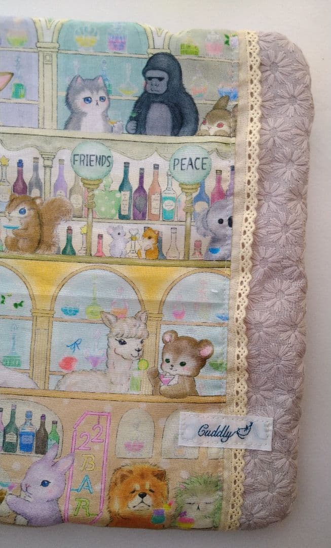 おとりおき☆ガーゼハンカチ　ユキエモン　yukiemon　レース　刺繍　　うさぎ