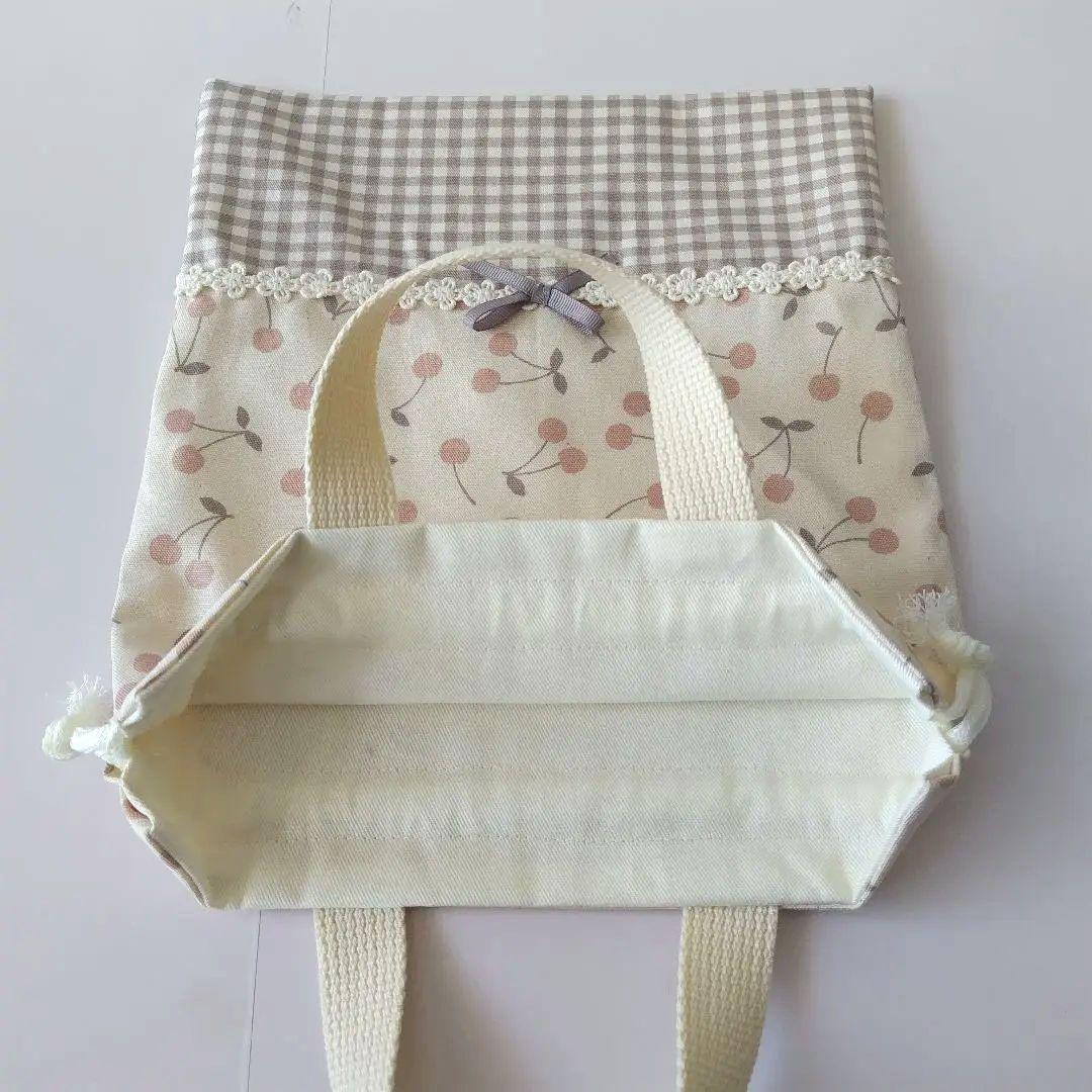 上履き入れ お着替え袋 巾着袋 入園入学グッズ さくらんぼ