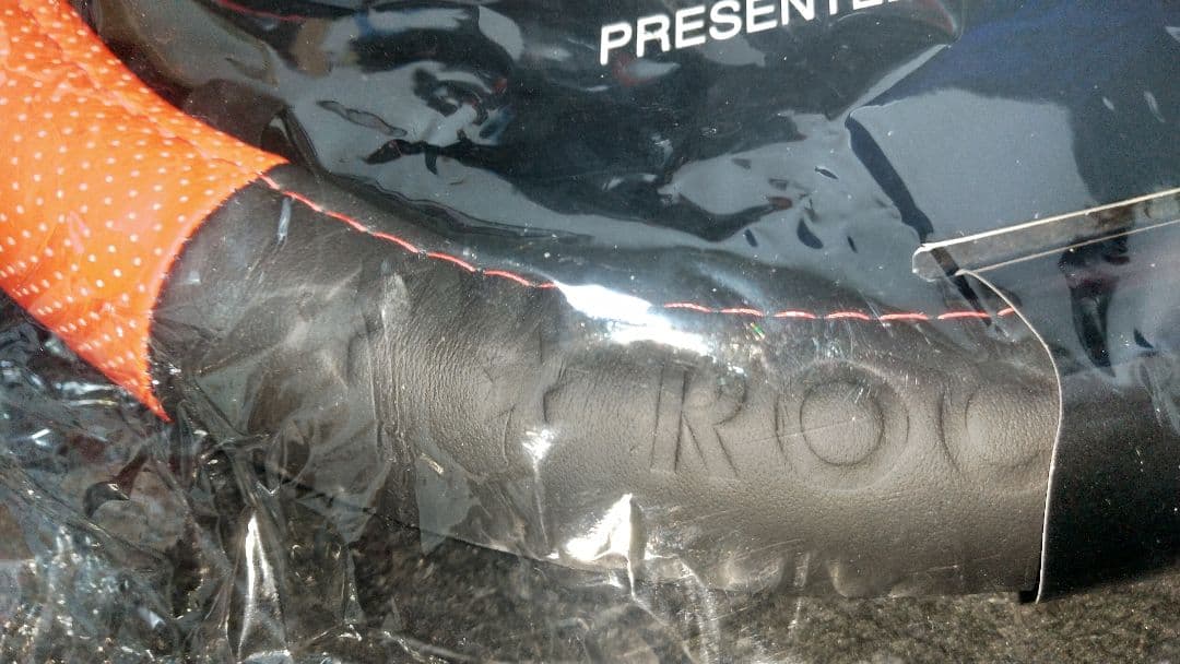 E.YAZAWA ROCK'N'ROLL 赤黒レザーハンドルカバー 矢沢永吉