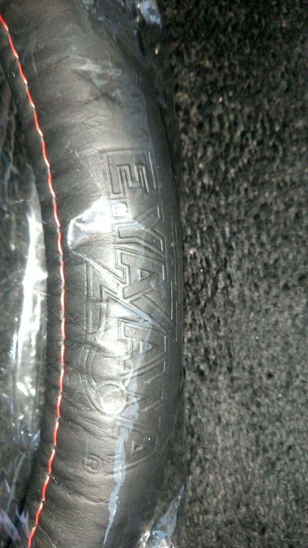 E.YAZAWA ROCK'N'ROLL 赤黒レザーハンドルカバー 矢沢永吉