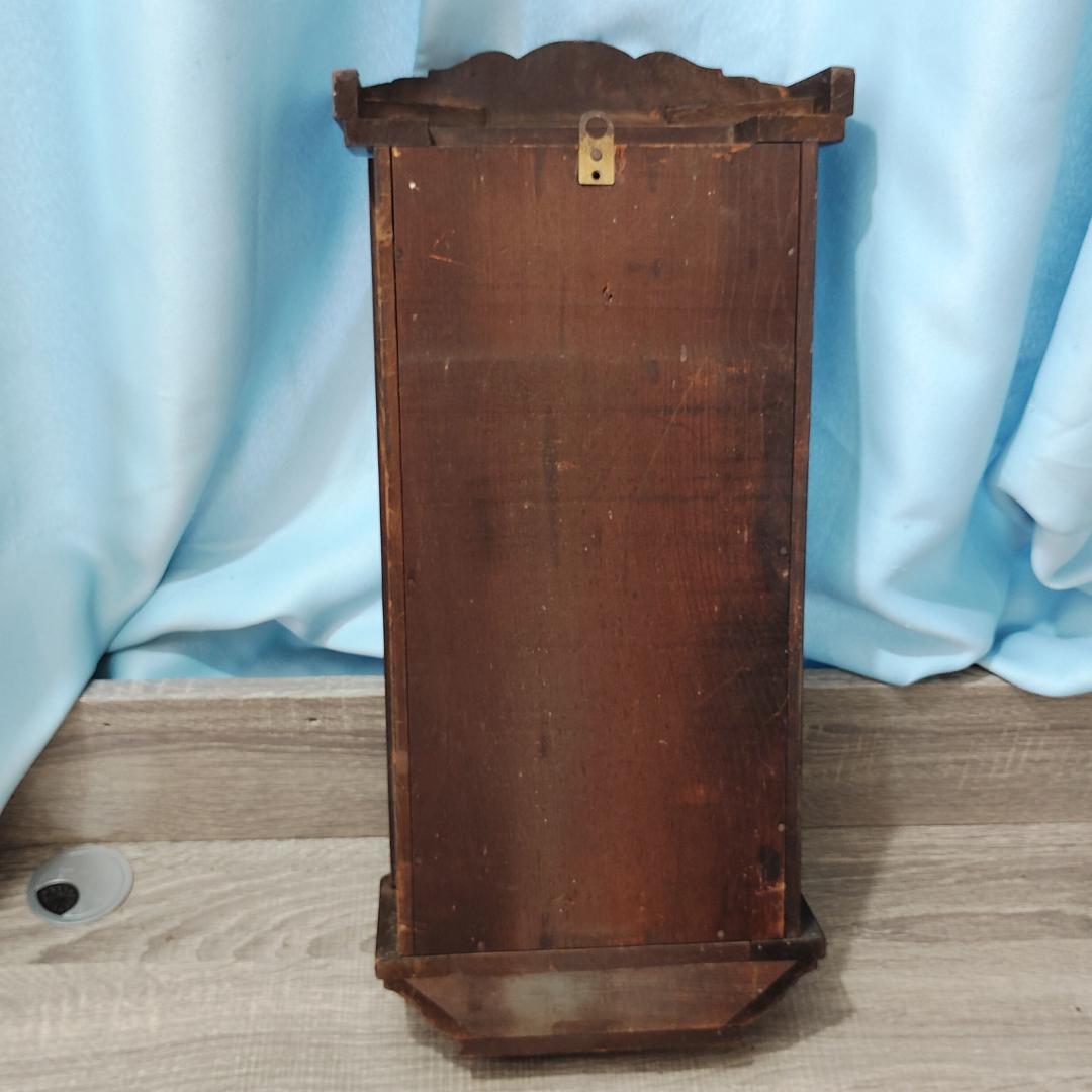 【時計】 レトロ ゼンマイ式 壁掛け時計 置 柱 巻鍵付 昭和 帝国時計 レア