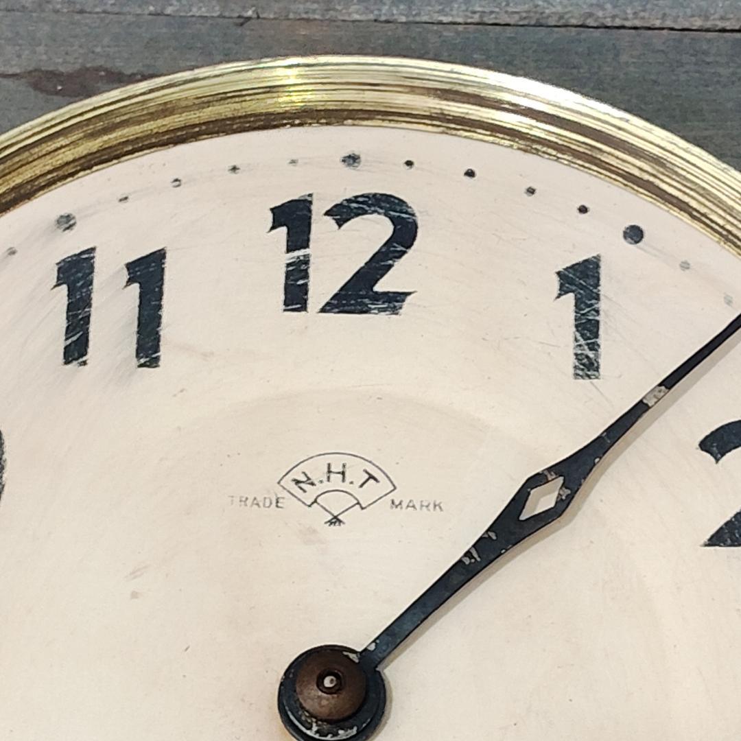 【時計】 レトロ ゼンマイ式 壁掛け時計 置 柱 巻鍵付 昭和 帝国時計 レア