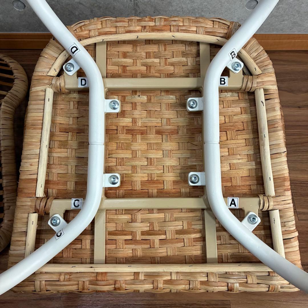 IKEA　イケア NILSOVE ニルソーヴェ チェア　ラタン　椅子　2脚セット