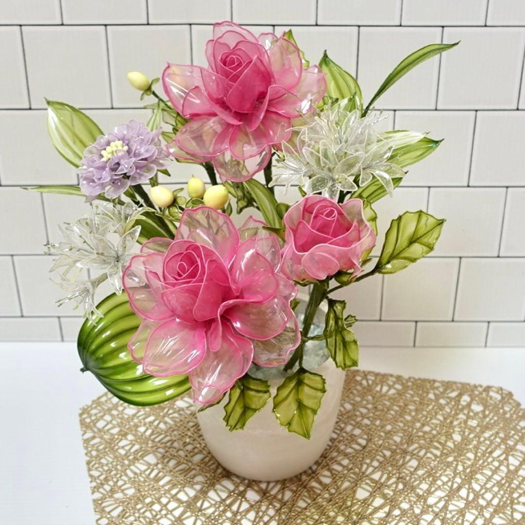 アメリカンフラワー（バラ、ダイヤモンドリリー）ディップフラワー