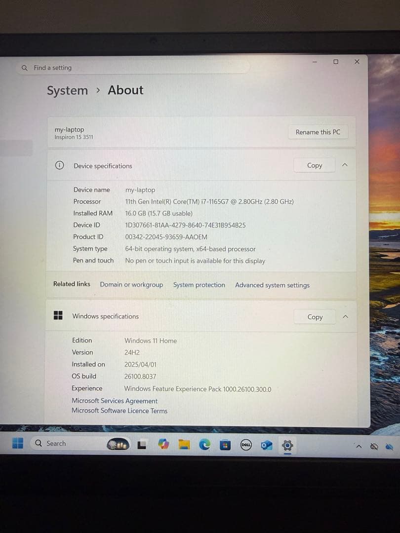 Dell Inspiron 15 3511 i7-1165G7 ノートパソコン