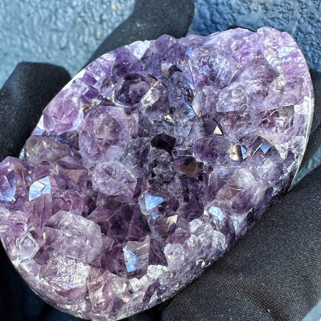 極上美麗☆瑪瑙レインボー☆アメジストクラスター パワーストーン天然石A1385