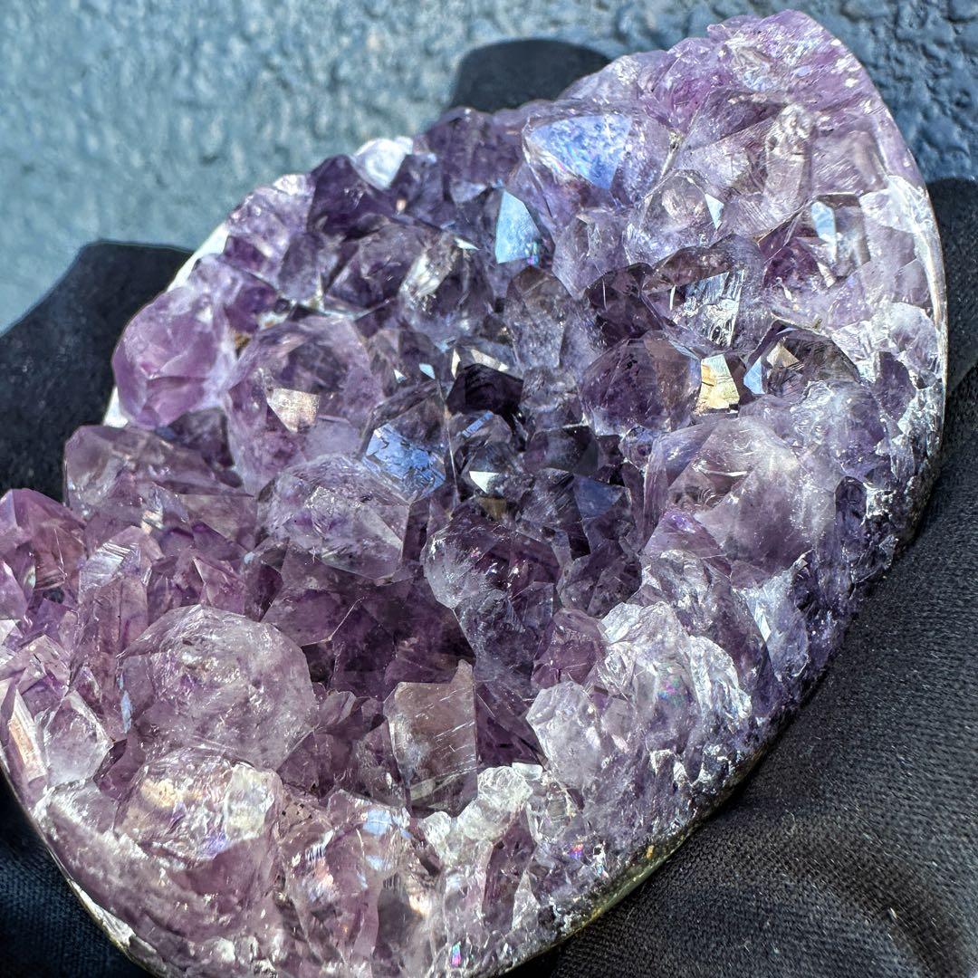 極上美麗☆瑪瑙レインボー☆アメジストクラスター パワーストーン天然石A1385