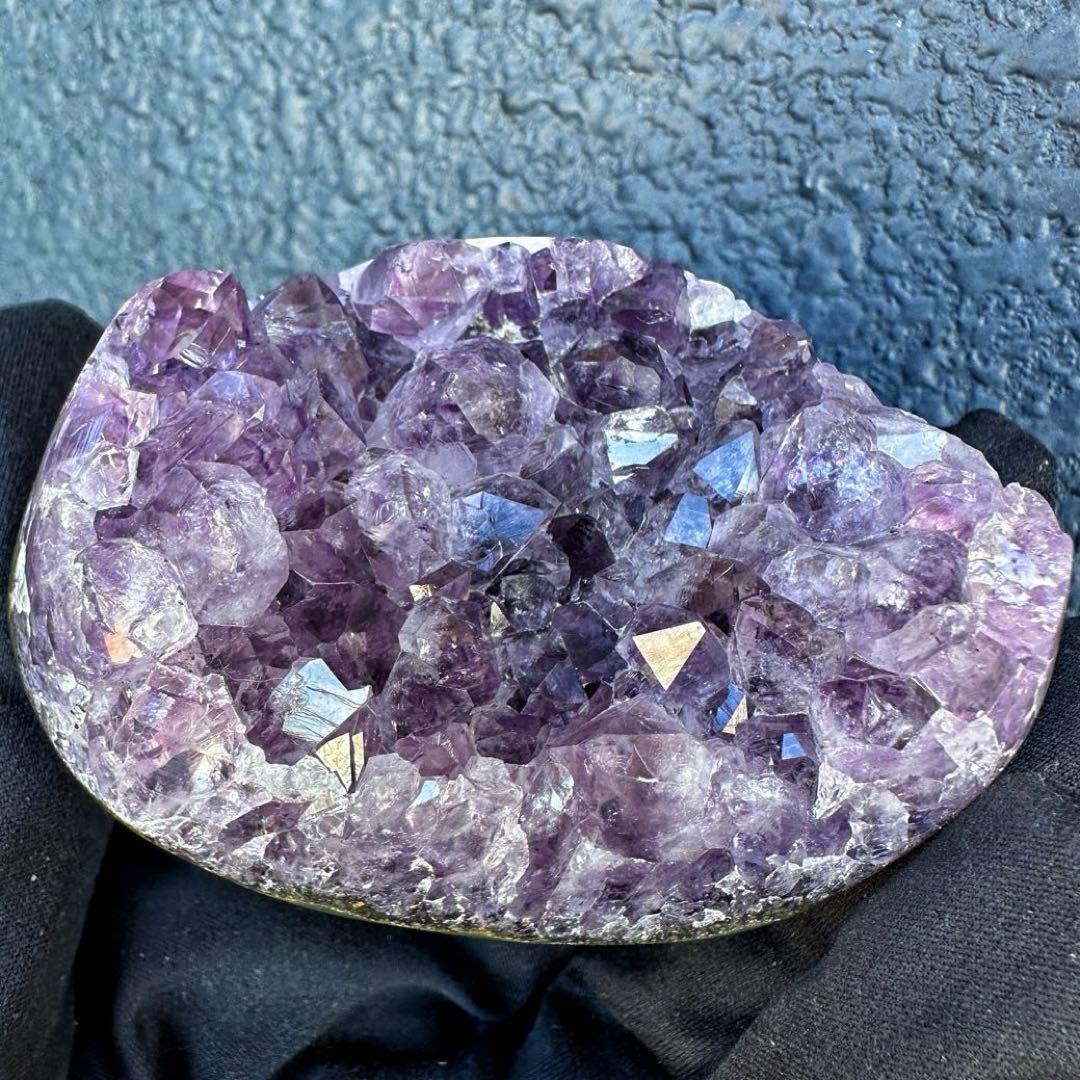 極上美麗☆瑪瑙レインボー☆アメジストクラスター パワーストーン天然石A1385