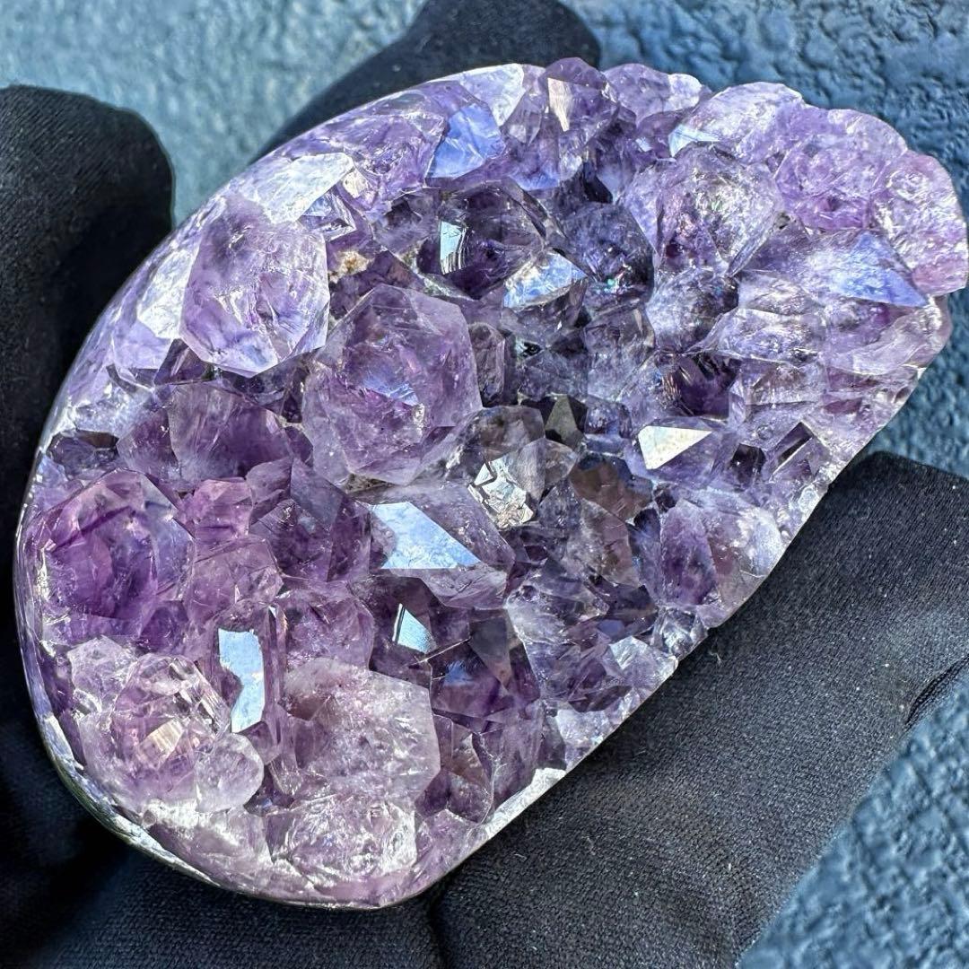 極上美麗☆瑪瑙レインボー☆アメジストクラスター パワーストーン天然石A1385