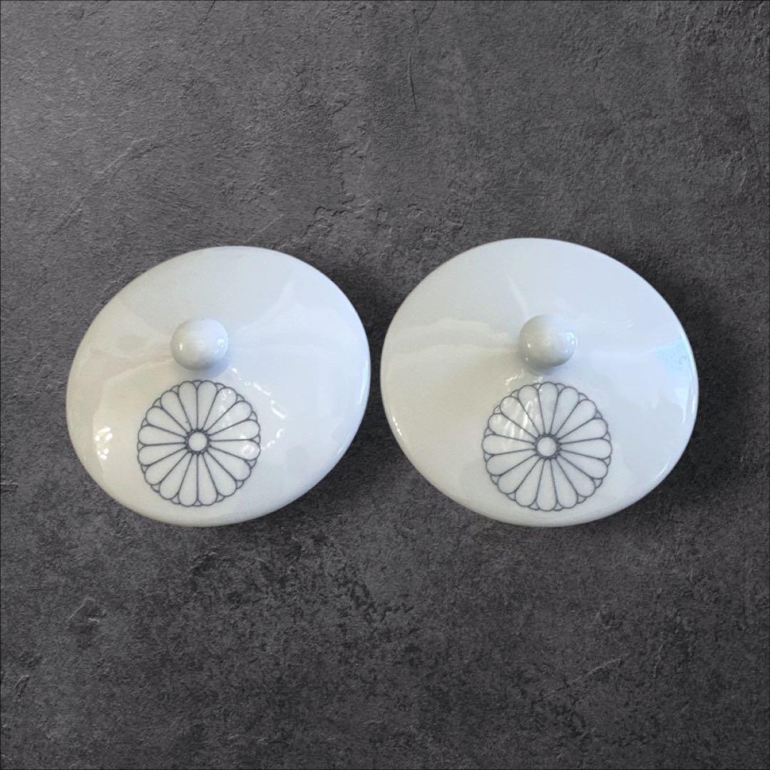 中宮寺 蓋つき湯呑み 皿 お猪口 有田焼き 京磁器