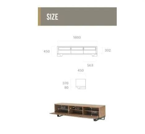 アルモニア★ダークオーク テレビボード180cm★日付け指定化