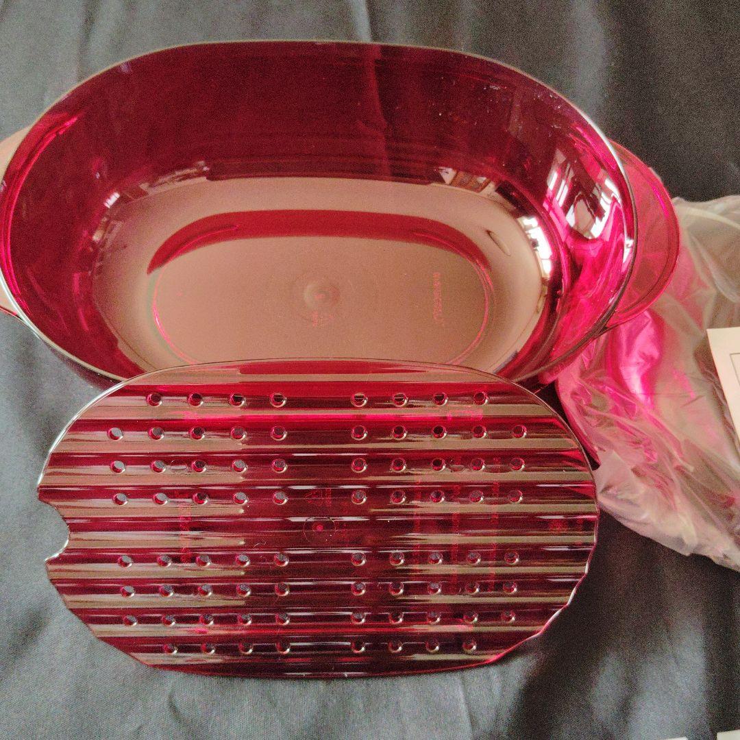 タッパーウェアウェーブ2000（楕円）すのこ付電子レンジ調理器具