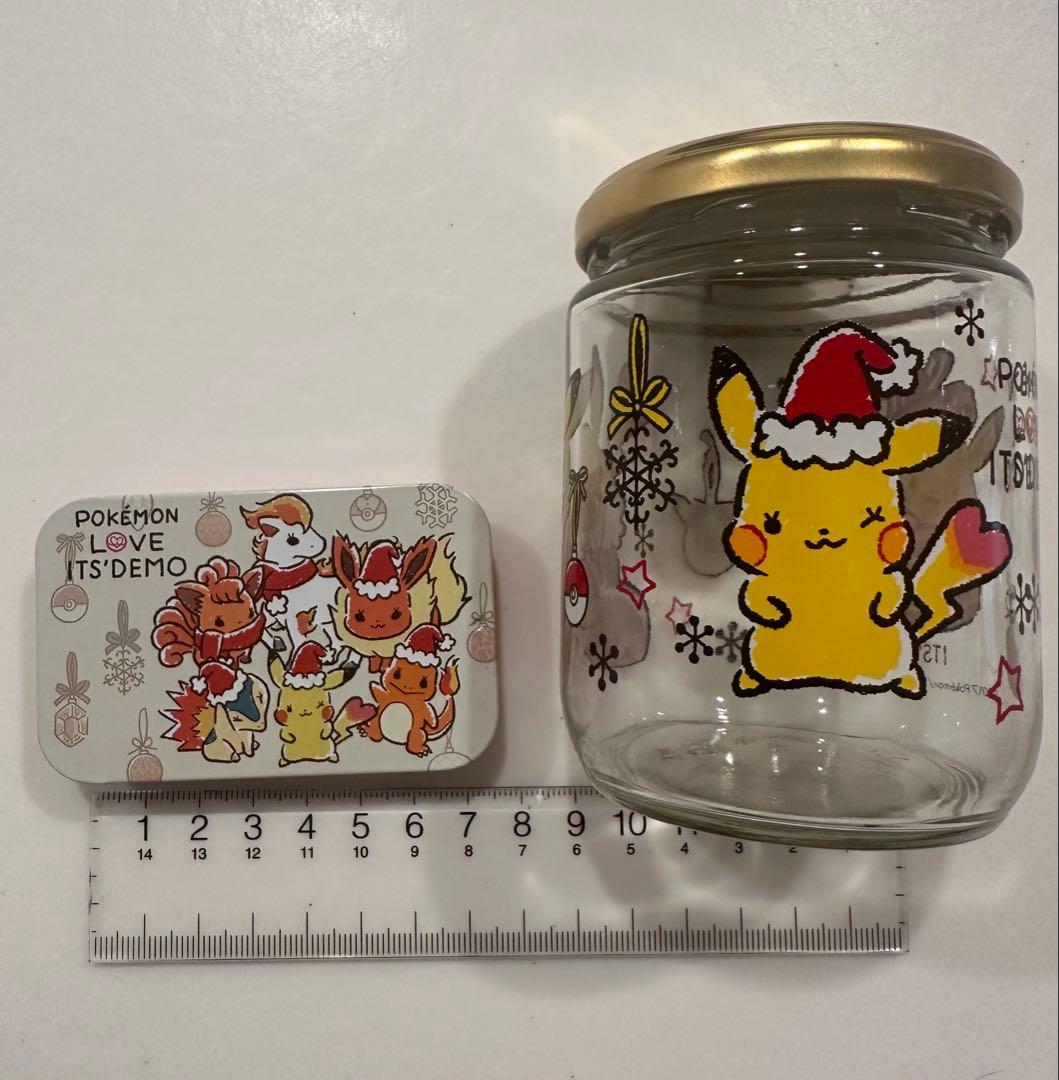 イッツデモ　ポケモン　クリスマスモチーフ　空き瓶　スライド缶　2点セット