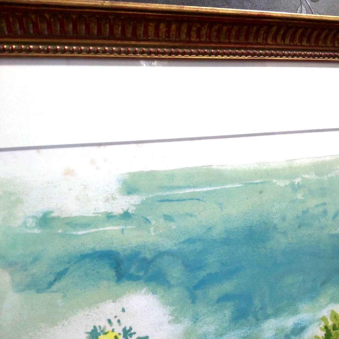 大判絵画■海の散歩道■カラーリトグラフピテリア直筆サイン入り