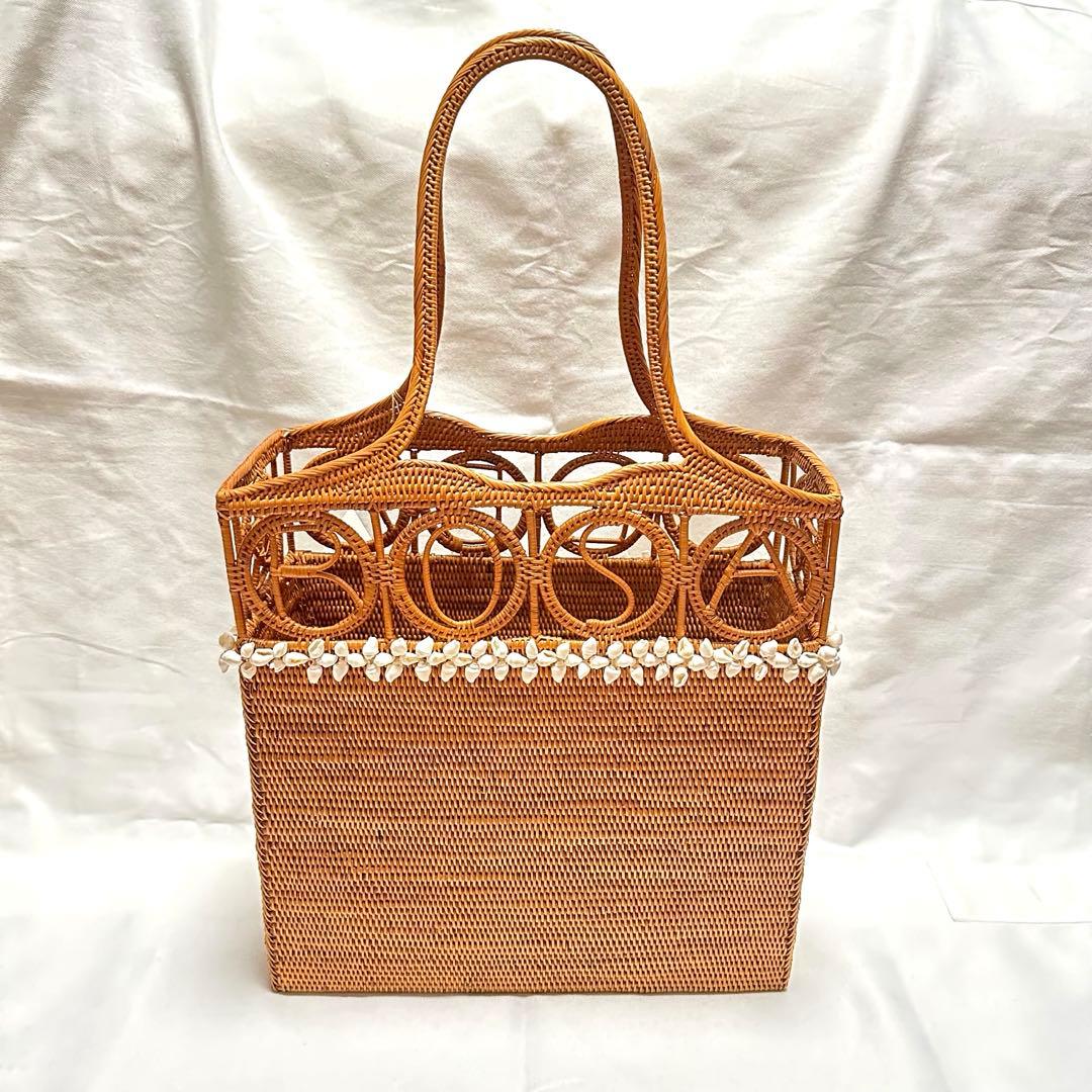 レア【ALBA ROSA】アッタリーフ 天然貝 カゴバッグ バリ島 ハンドメイド
