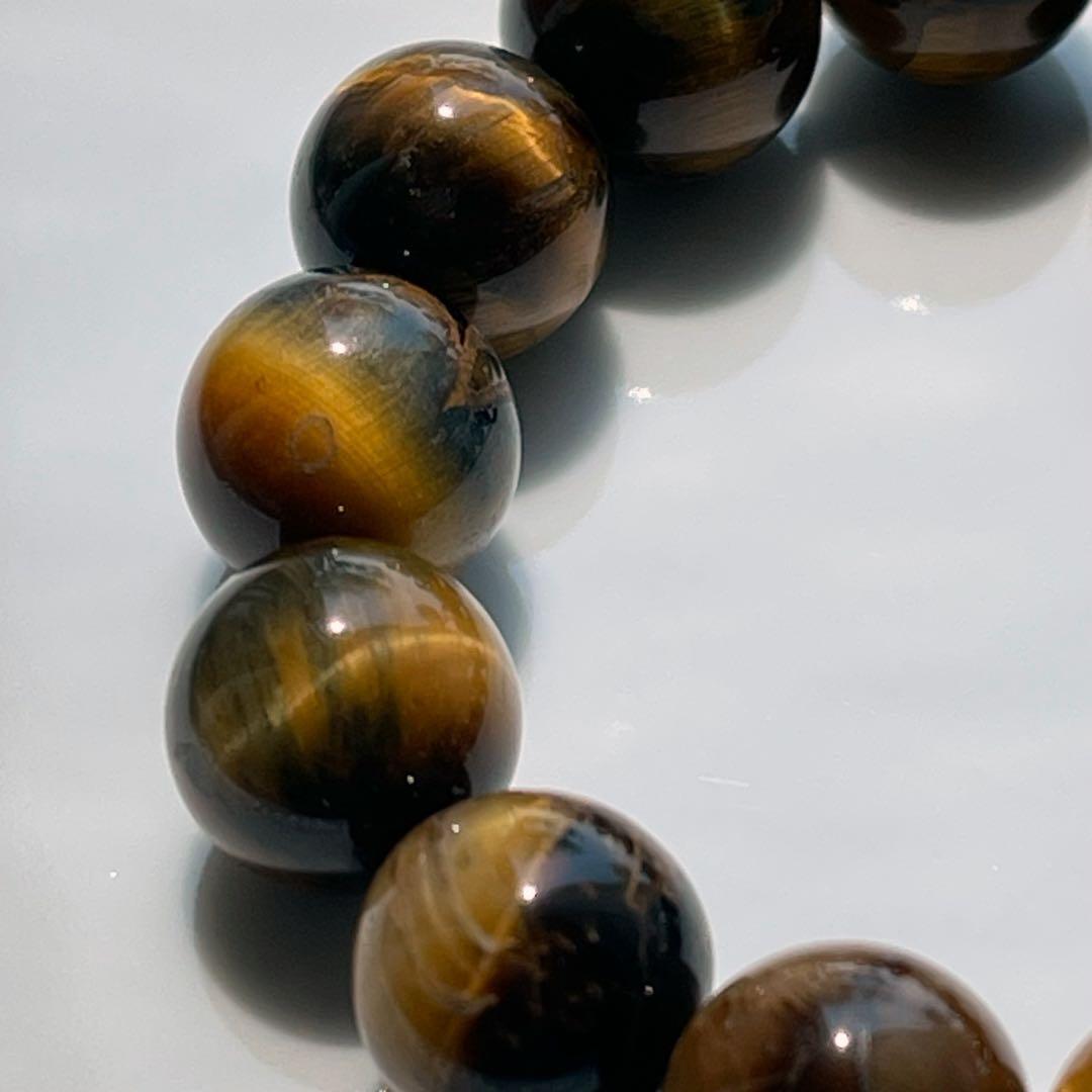 皇帝龍彫りタイガーアイ&ゼブラアイブレス