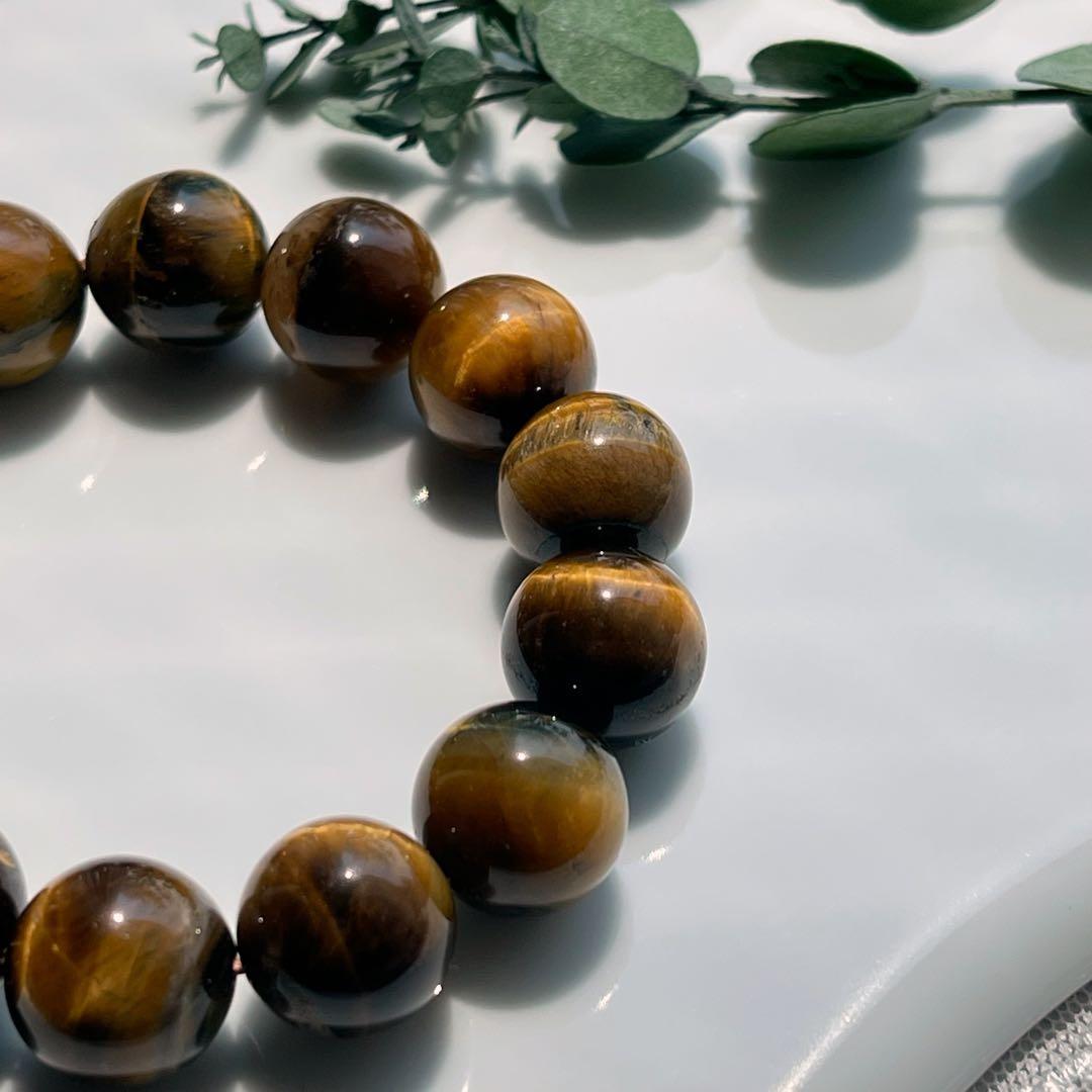 皇帝龍彫りタイガーアイ&ゼブラアイブレス