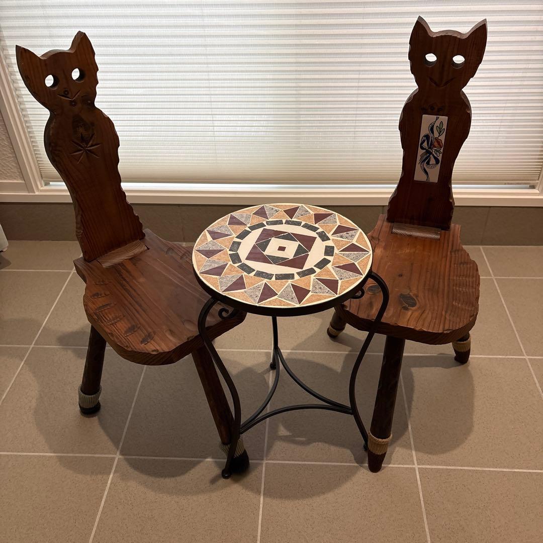 アンティーク木製椅子　スペイン製