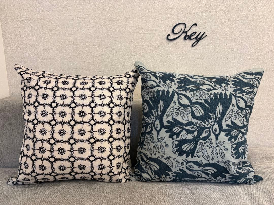 ミナペルホネン　ハンドメイドクッションカバー★アネモネ　ライトベージュ