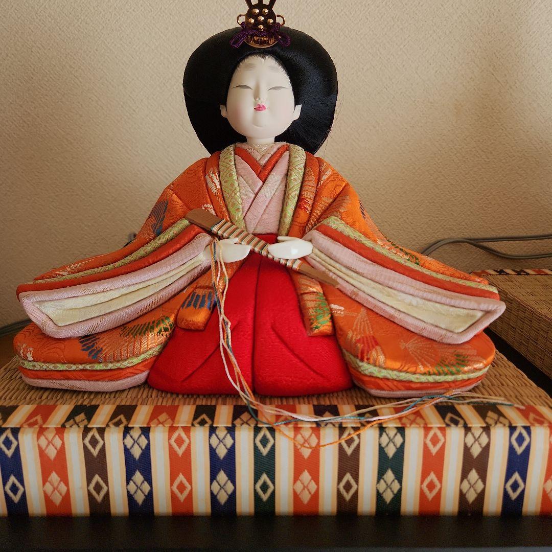 木目込み雛人形 親王飾り(大きめ)雪洞セット