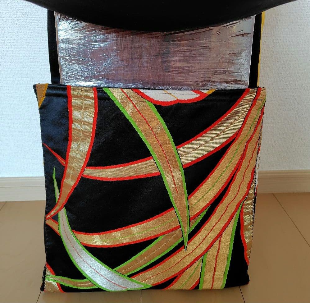 お琴カバー【葉】着物帯 ゆたん油単ハンドメイド 和楽器 正絹 袋帯 生田流山田流