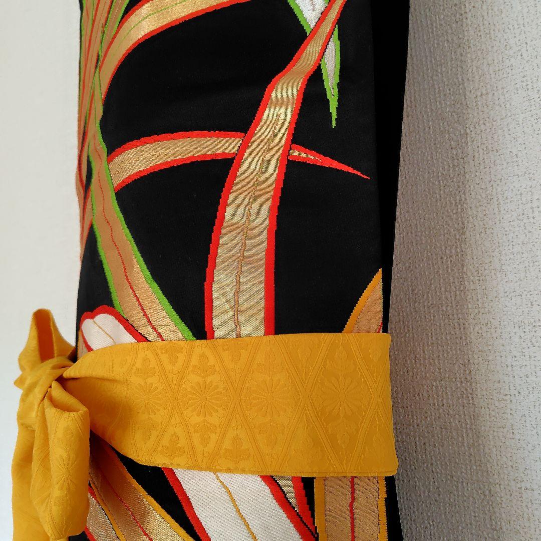 お琴カバー【葉】着物帯 ゆたん油単ハンドメイド 和楽器 正絹 袋帯 生田流山田流