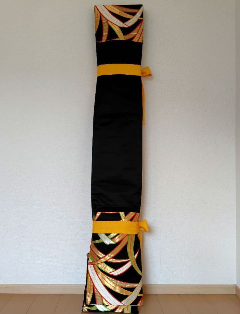 お琴カバー【葉】着物帯 ゆたん油単ハンドメイド 和楽器 正絹 袋帯 生田流山田流