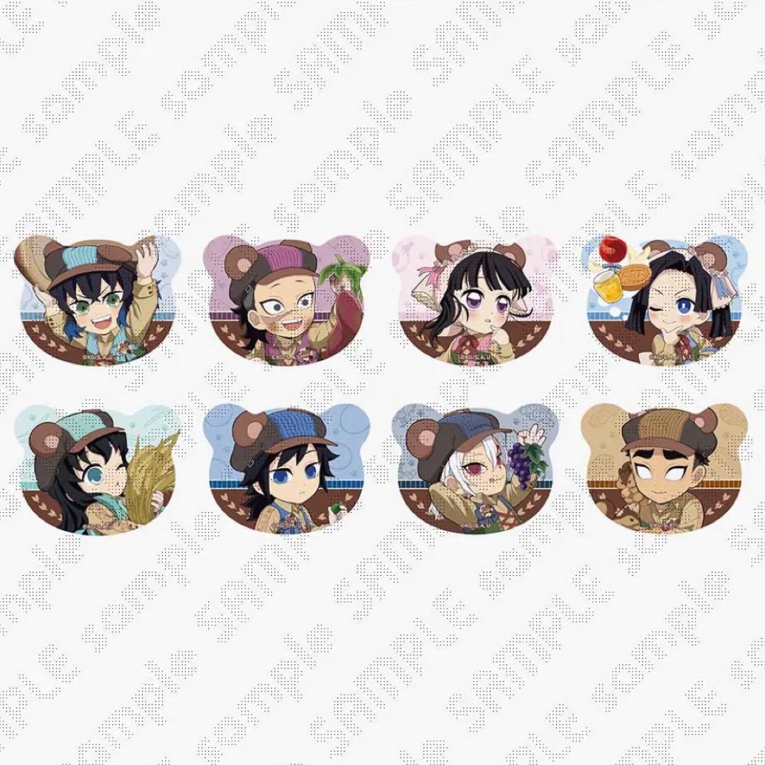 鬼滅の刃 実りの秋まつりランダム くま缶バッジ B 8個セット