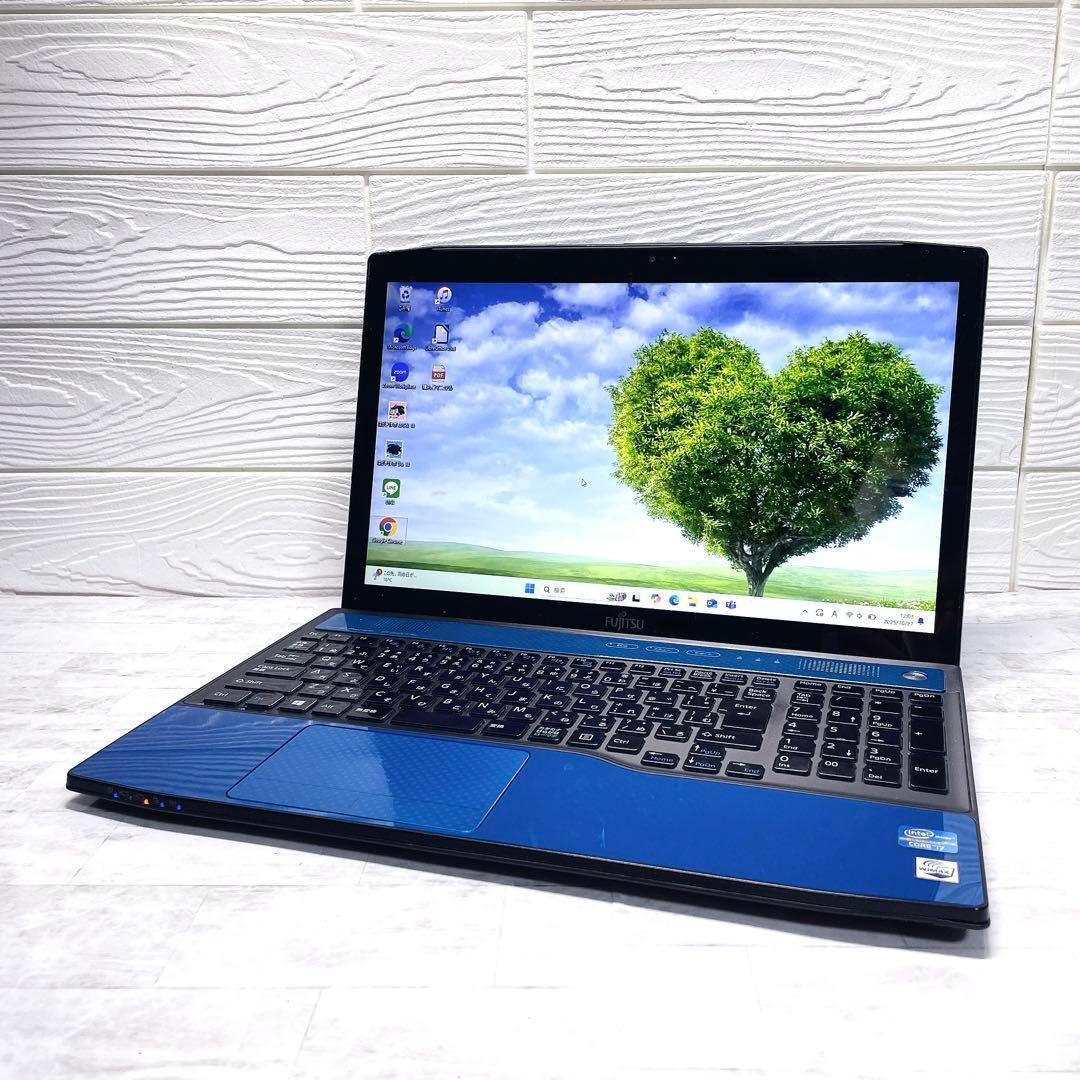 今だけ爆安特価❤️1TB Win11 ノートパソコン ブルー 8GB カメラ