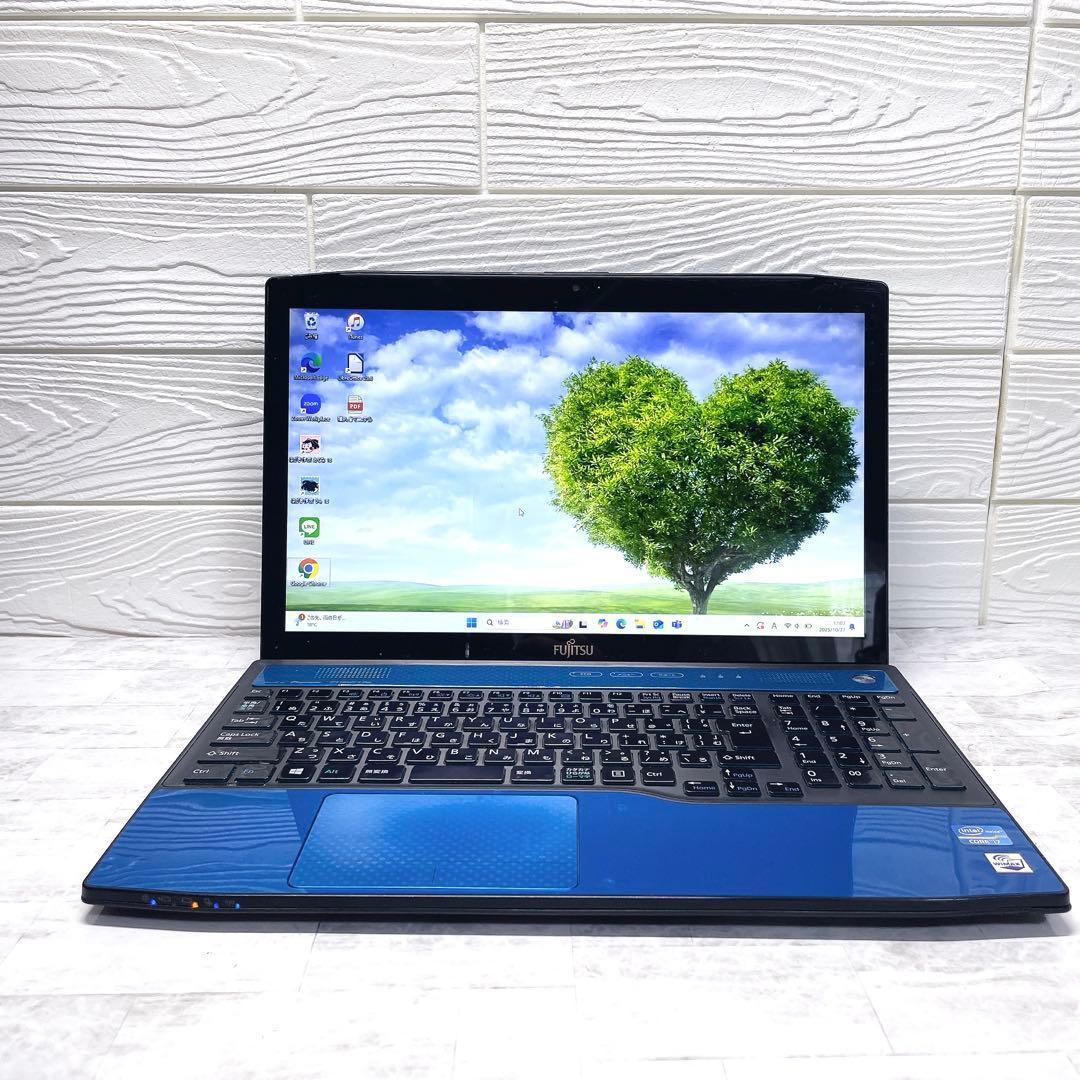 今だけ爆安特価❤️1TB Win11 ノートパソコン ブルー 8GB カメラ