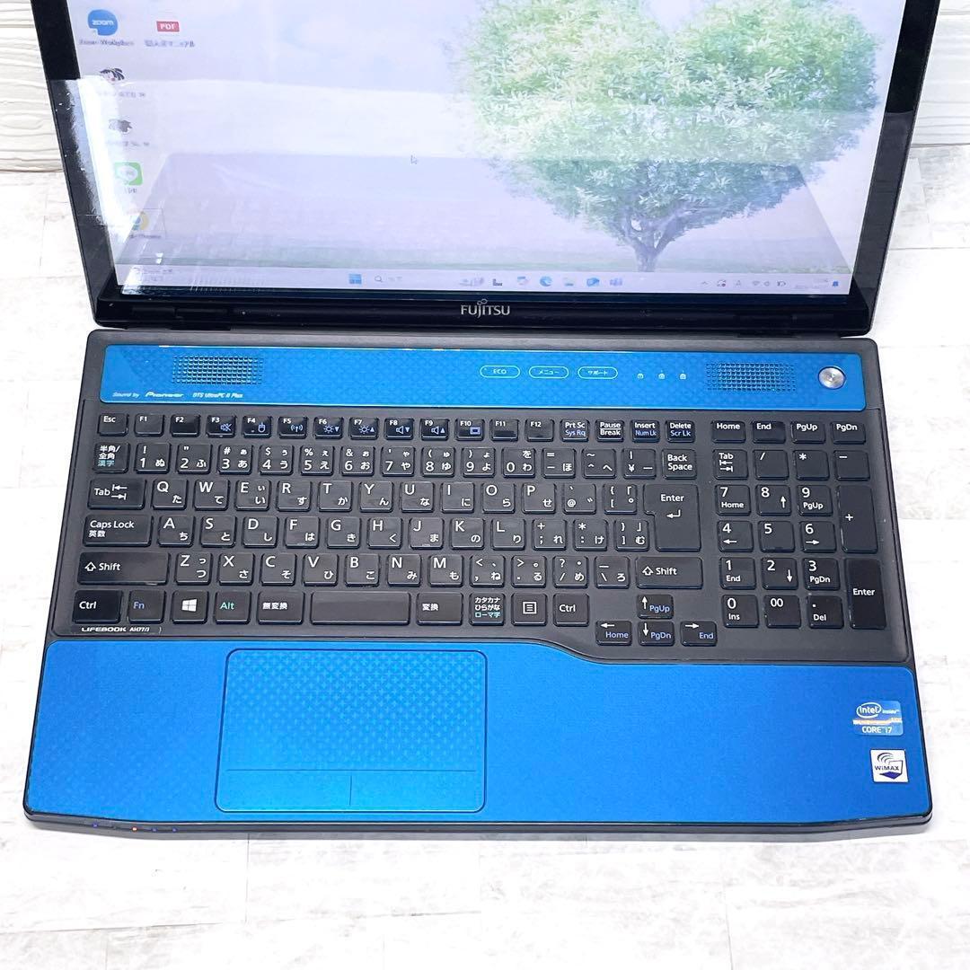 今だけ爆安特価❤️1TB Win11 ノートパソコン ブルー 8GB カメラ