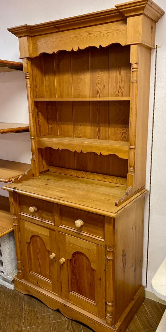 英国アンティークオールドパインカップボード