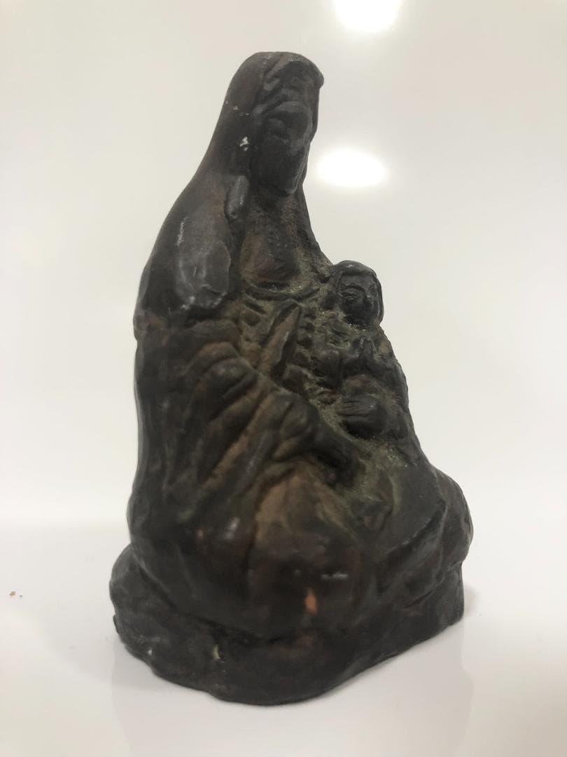 隠れキリシタン 観音置物 木彫風 仏像