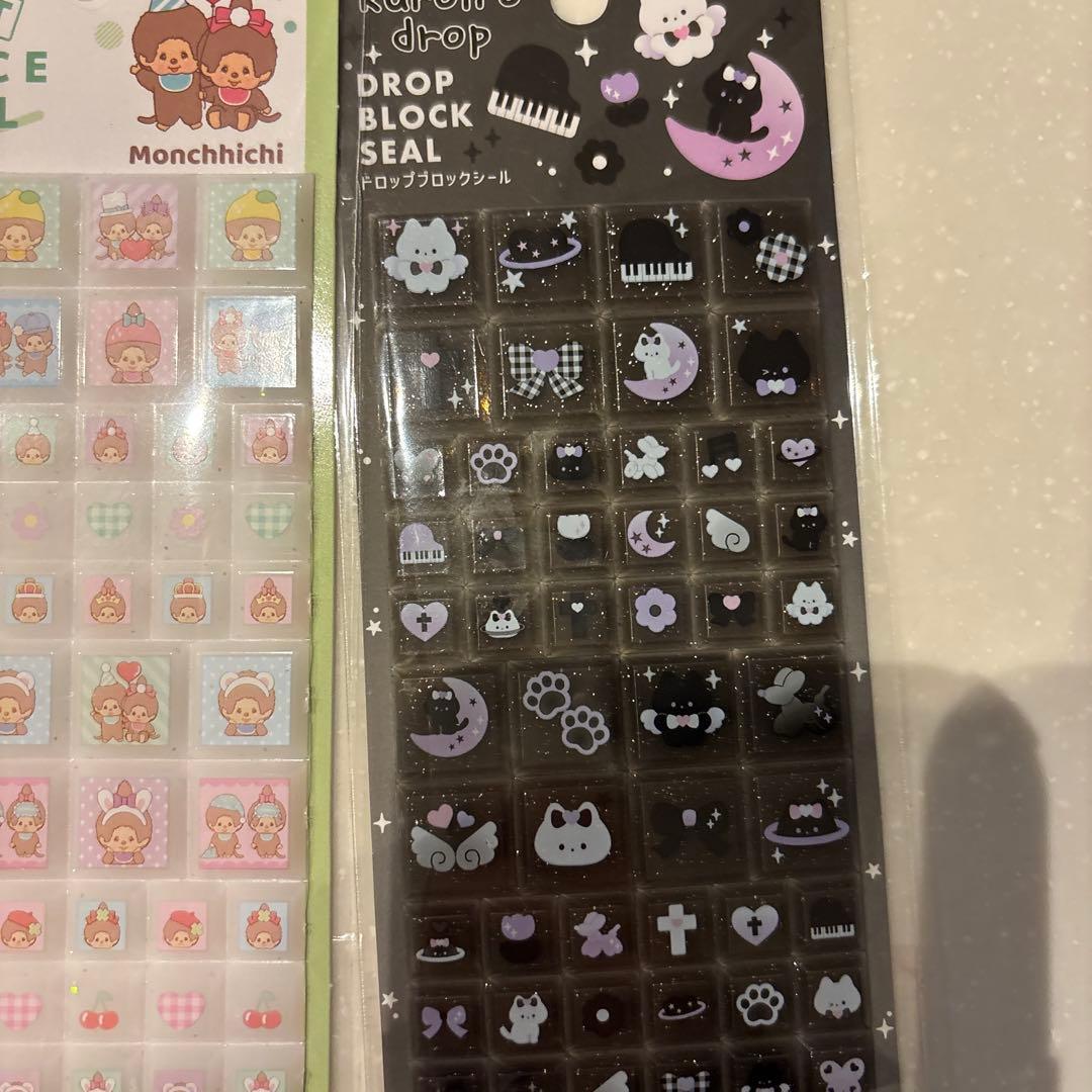 追加・おまけあり　ポムポムプリンボンボンコットンパフィーうるちゅるタイルシール