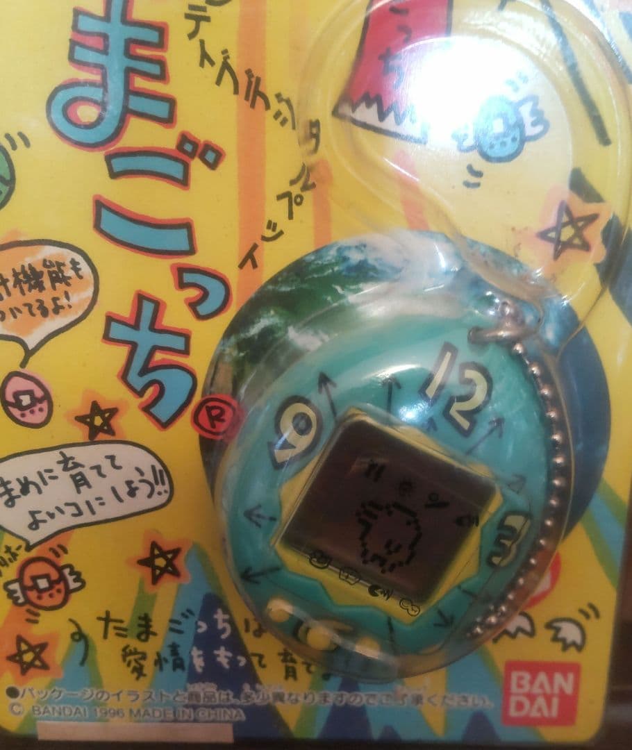 BANDAI 初代Tamagotchi 青 時計柄　1996年　当時物　レア