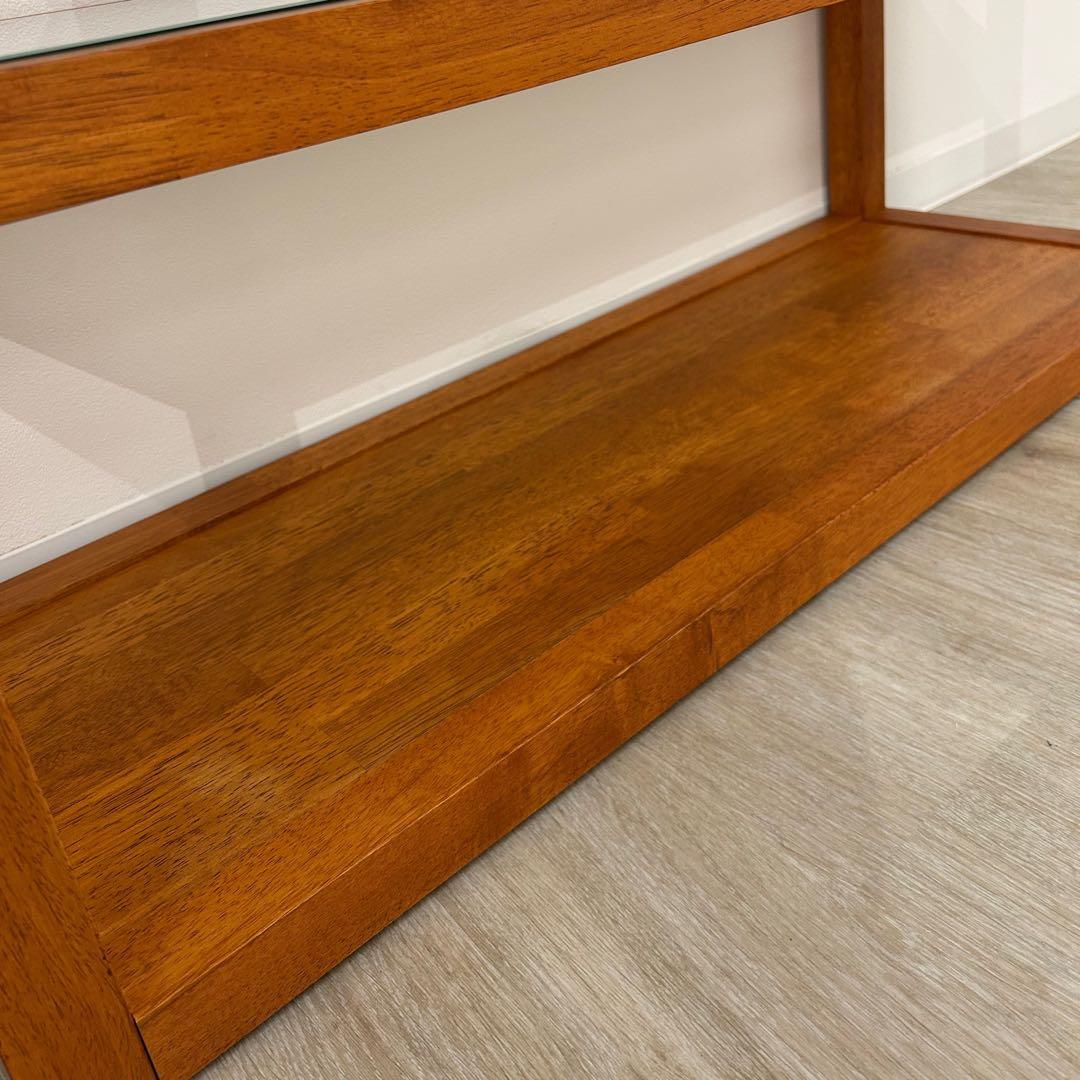 展示品★木製ディスプレイラック オープンラック ガラス棚 北欧風 什器