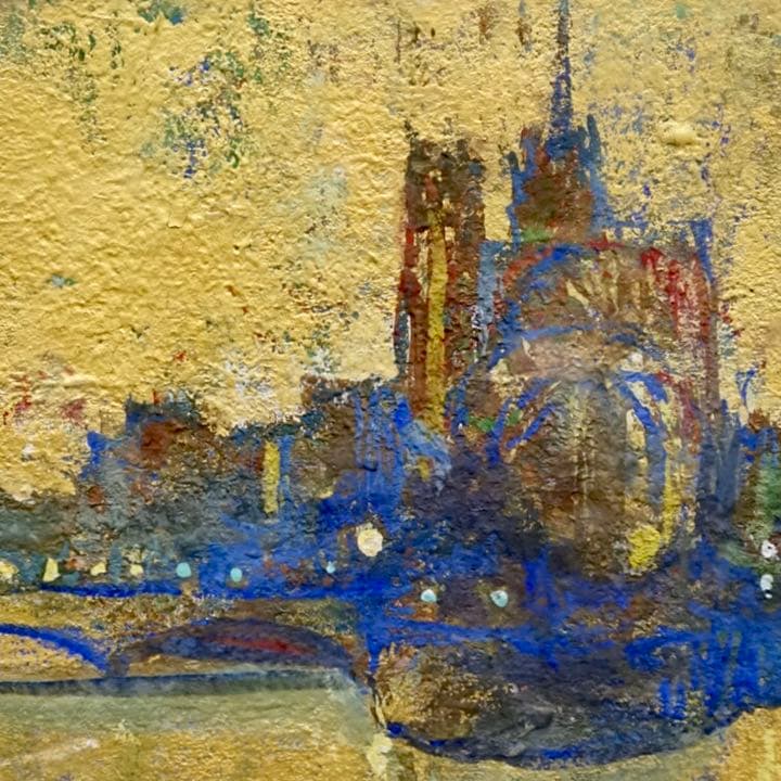 shindo銘 作者不詳 金彩水彩画 原画 絵画 芸術 美術 額装 美術品