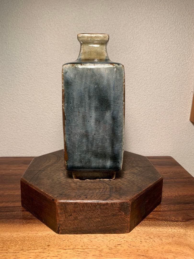 河井武一 呉須釉扁壺 民藝 河井寛次郎 河井久