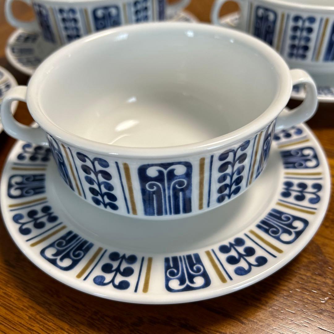 ノリタケ　Primadura スープカップ&ソーサー　4客