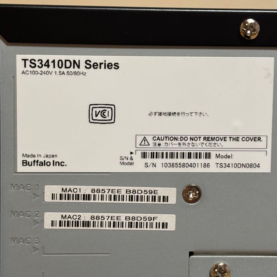 TeraStation TS3410DN(HDD 160GB*4台に換装済)
