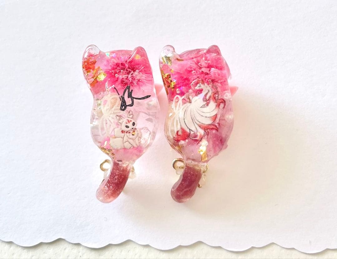 じゃれねこ『3月☆⑦桜×九尾狐』