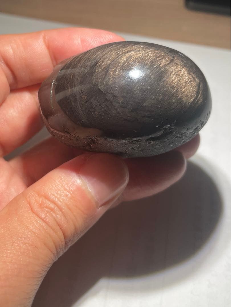 研磨品　十勝石玲瓏　ゴールデンマホガニーオブシディアン